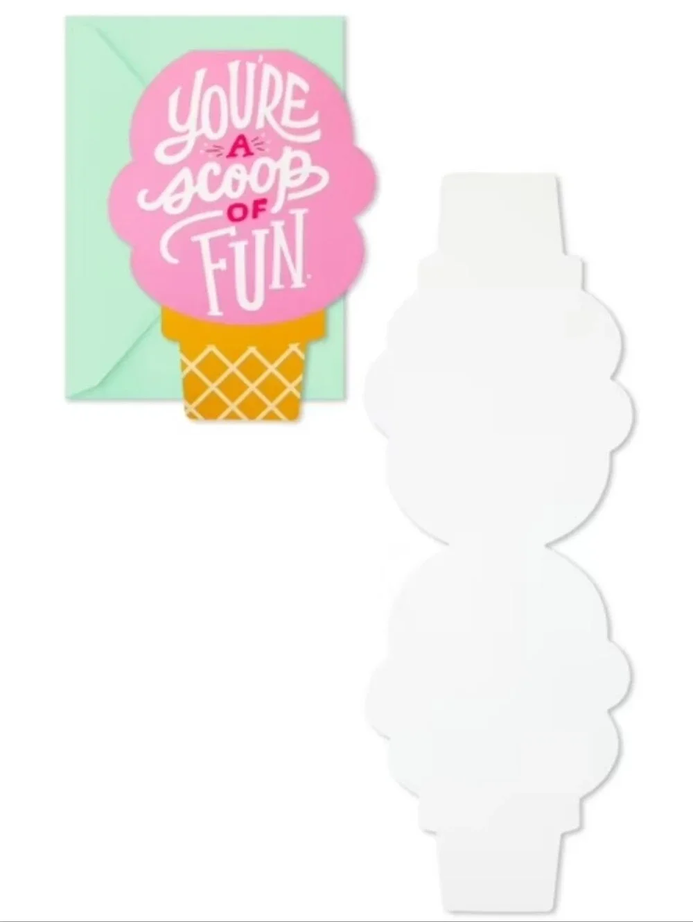 10 Pack Hallmark Pink Ice Cream Cone Card - You're a Scoop of Fun